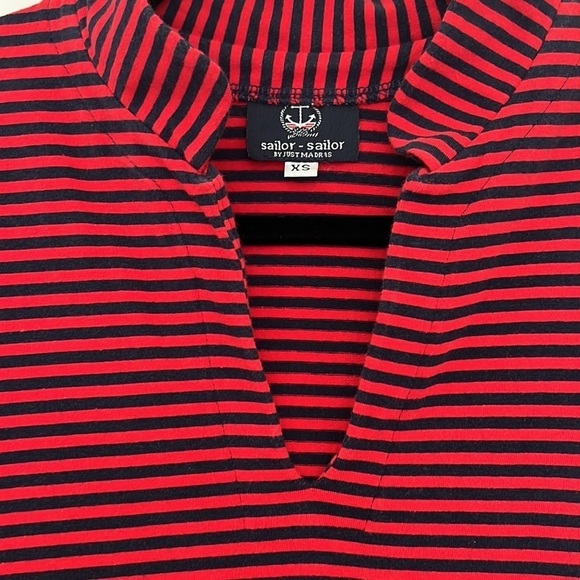 Sailor-Sailor Red&Navy Striped Dress (XS) - Picture 6 of 7